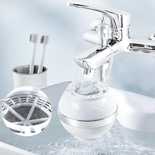 Bath Ball Filter for Tub Faucet, 2500 Gallons Bathtub Hard Water Filter to Remove Contaminants Chlorine for Softer and Healthier Skin, BPA Free