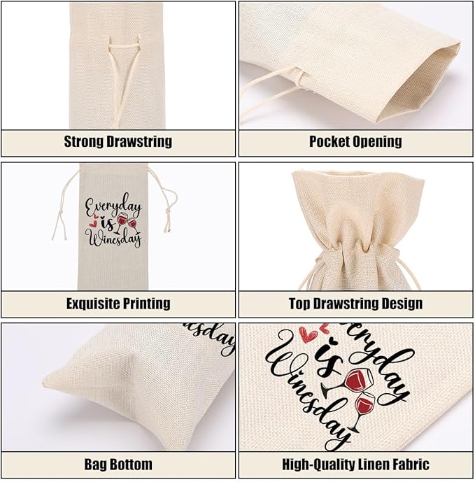 Funny Wine Quotes Wine Bag Wine Tasting Party Supplies for Wine Lovers Women Men Bride Groom Friend Mommy Christmas Birthday Wedding Bachelorrette Party Wine Bags