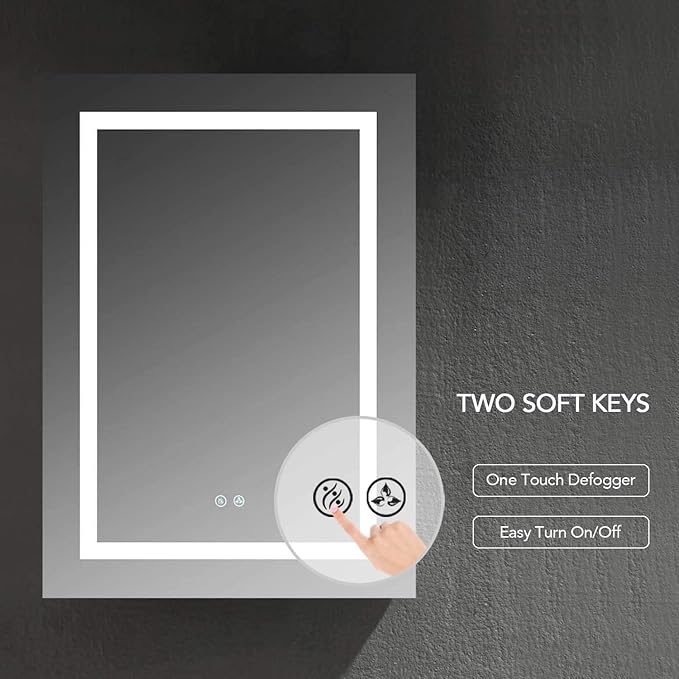 Blossom LED Mirror Medicine Cabinet with Lights, 24x32 Inch | Left Hinge LED Medicine Cabinet Mirror for Bathroom | Recessed or Surface with Defogger, 3 Color Dimmer | Makeup Mirror