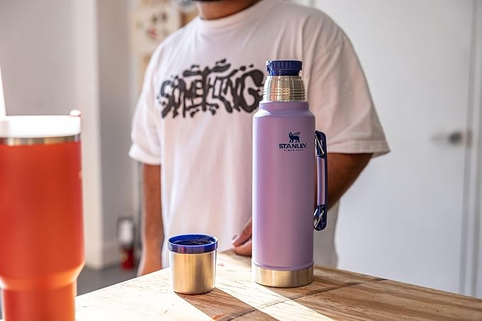 Stanley Classic Vacuum Insulated Wide Mouth Bottle -BPA-Free 18/8 Stainless Steel Thermos for Cold & Hot Beverages