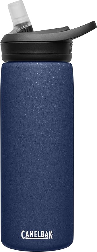 CamelBak eddy+ Water Bottle with Straw 20oz - Insulated Stainless Steel, Navy