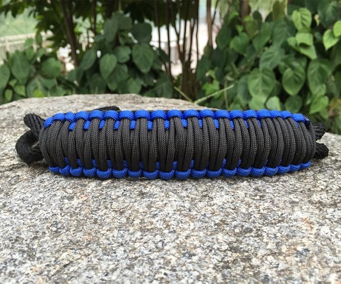 Handmade Paracord Handle for Yeti/Rtic/Ozark Trail Rambler 30 Oz Tumbler. Blue/black