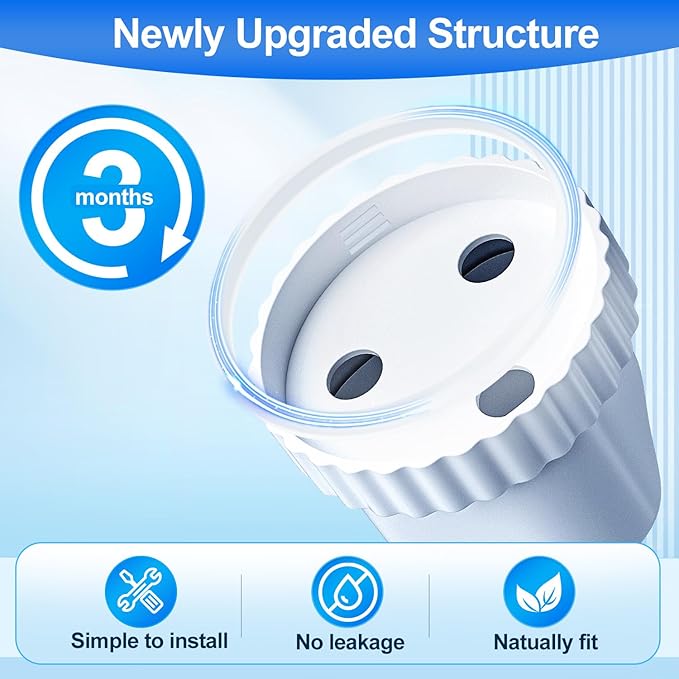 Filter Replacement Compatible with Epic Water Filter Pitcher Aquagear Seychelle, Water Pitcher for EPIC Pure Water Filter, BPA Free. Removes Fluoride, Chlorine, Lead, Odors, 4 Pack