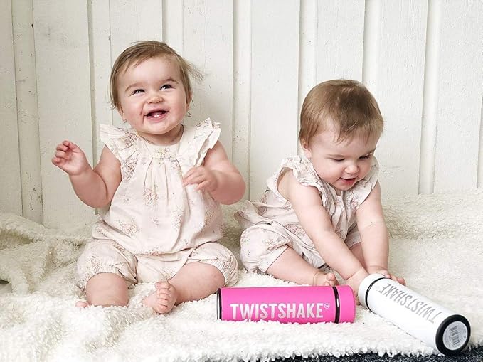 Twistshake Stainless Steel Water Bottle - Insulated Thermos for Hot & Cold Drinks - Premium 420ml/14oz Metal Water Bottle - Pastel Blue