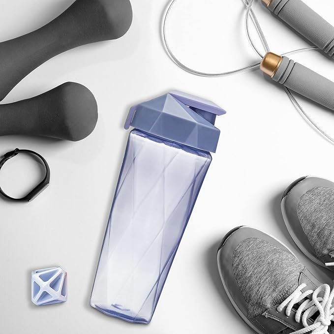 Classic 28oz Blender Shaker Bottle | Protein Shaker Bottle with Diamond Agitator | Shaker Cup with Carrying Handle and Dishwasher Safe | Light Blue - 28-Ounces