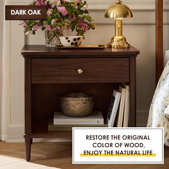 DWIL Water Based Wood Stain - Multiple Finishes, Fast Drying, Indoor and Outdoor Furniture, Wood Paneling, Cabinets and More, Low Odor ＆ Non-Toxic (8.5oz Dark Oak)