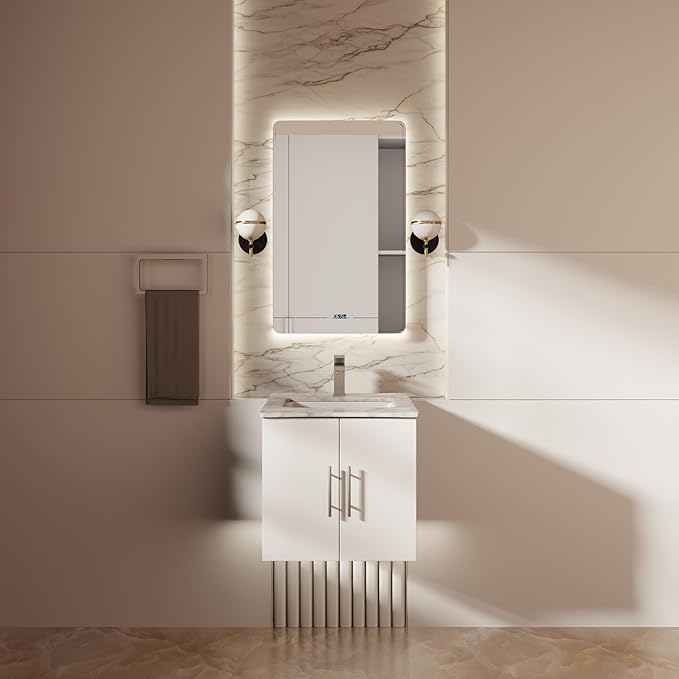 Sonoma 24 in. W X 22 in. D Glossy White Single Bath Vanity Cabinet Without Countertop