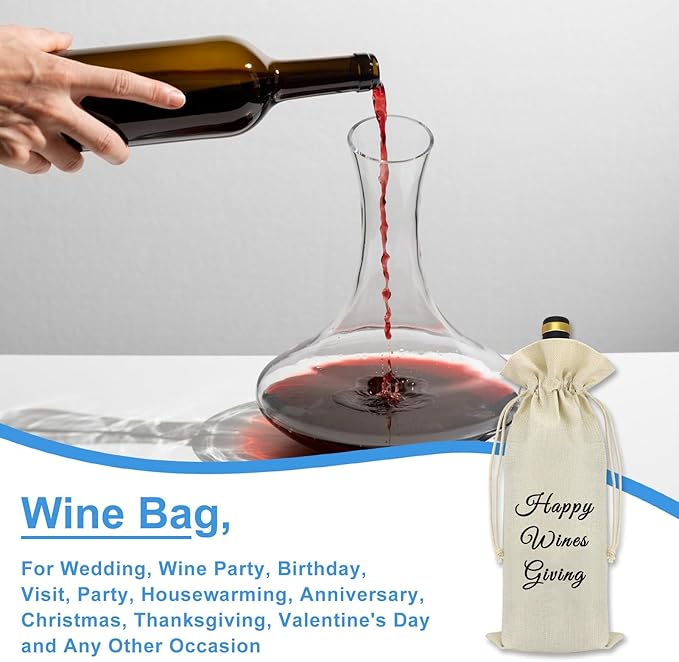 Gifts for Friends Female Birthday Gifts for Women Men Wine Bag Appreciation Gifts for Boss Teacher Employees Friends Coworker Gifts Thanksgiving Christmas Retirement Gift Reusable Wine Bottle Gift Bag