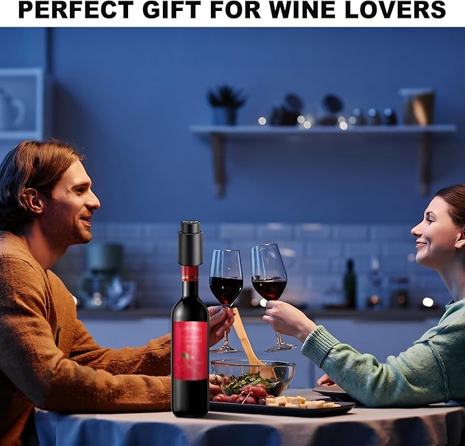 Wine Bottle Stoppers，2-in-1 Vacuum Wine Stopper，Reusable Wine Savers, Wine Preserver Vacuum Pump Corks Keep Wine Really Fresh, Best Gift Accessories (1 Pack)