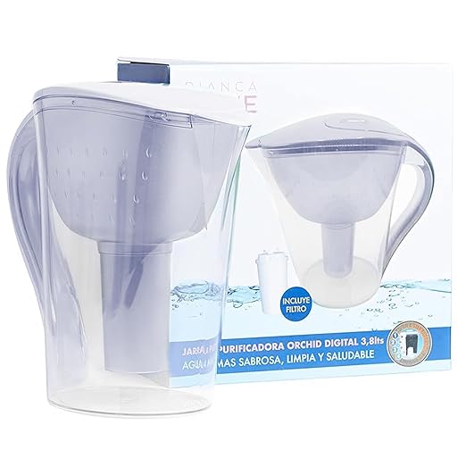 Purified Clean Crystal-Clear Water Filter Pitcher: Experience Enhanced Extraordinary Refreshing Hydration, Enjoying Convenience, Efficient and Quality You Deserve (White - 3.8 LTS)