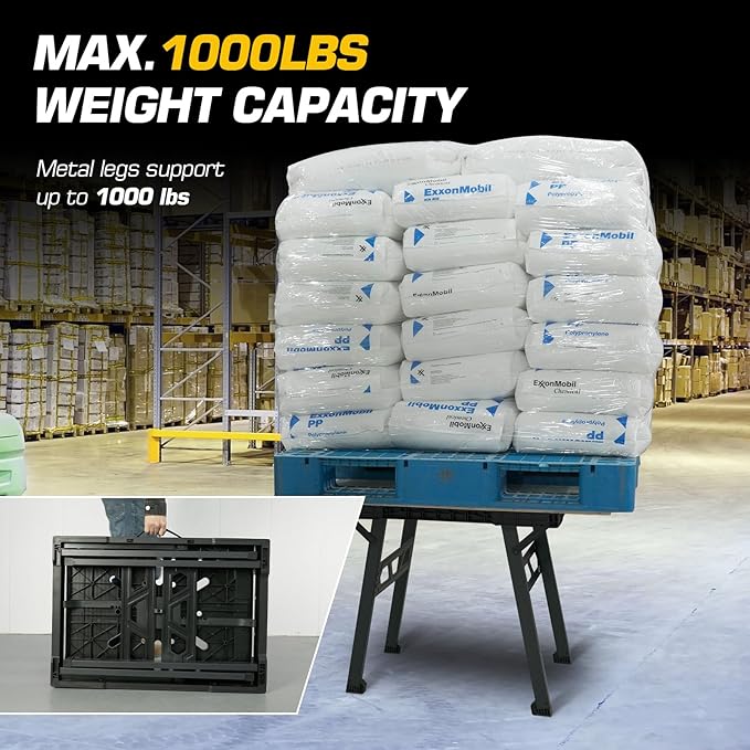 Express Folding Work Table, Easy Setup Portable Folding Work Table & Portable Folding Workbench, 34" W x 25" D x 31" H Lightweight Versatile Clamping Worktable for Garage/Wood Shop (Green)