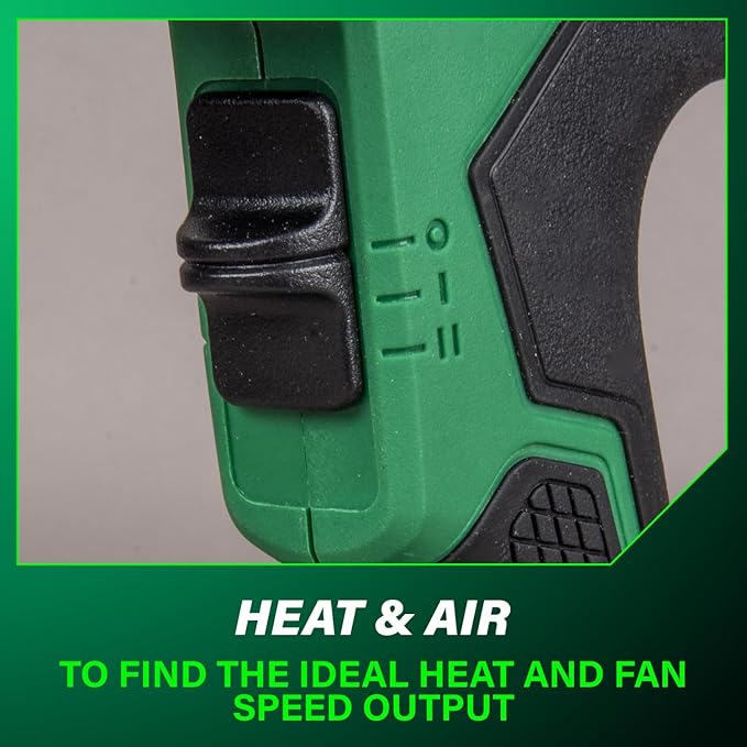 Metabo HPT 18V MultiVolt Cordless Heat Gun, Adjustable Heat Settings, Illuminated LCD Display, Compact and Lightweight, Ergonomic Design, Pro Tool Innovation Award Winner, RH18DAQ4