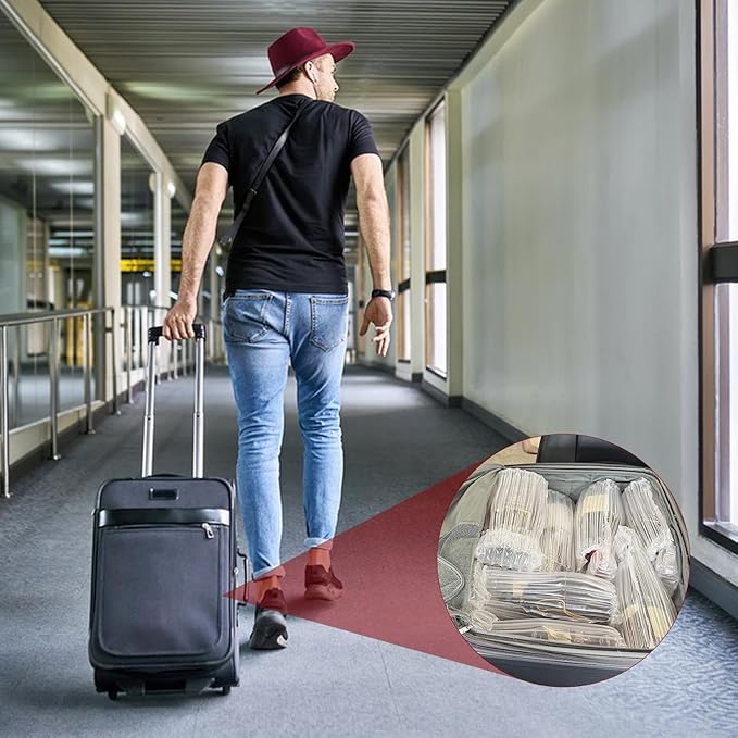 Wine Bottle Travel Inflatable Bag 18 Pcs Bottle Protectors for Travel Wine Bottle Protector for Luggage, Safety Shipping Wine/Drink,Excluding Pump