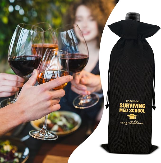 Graduation Wine Bag Med School Graduation Wine Bag Gift for Him Her Med School Student Graduates College Grad