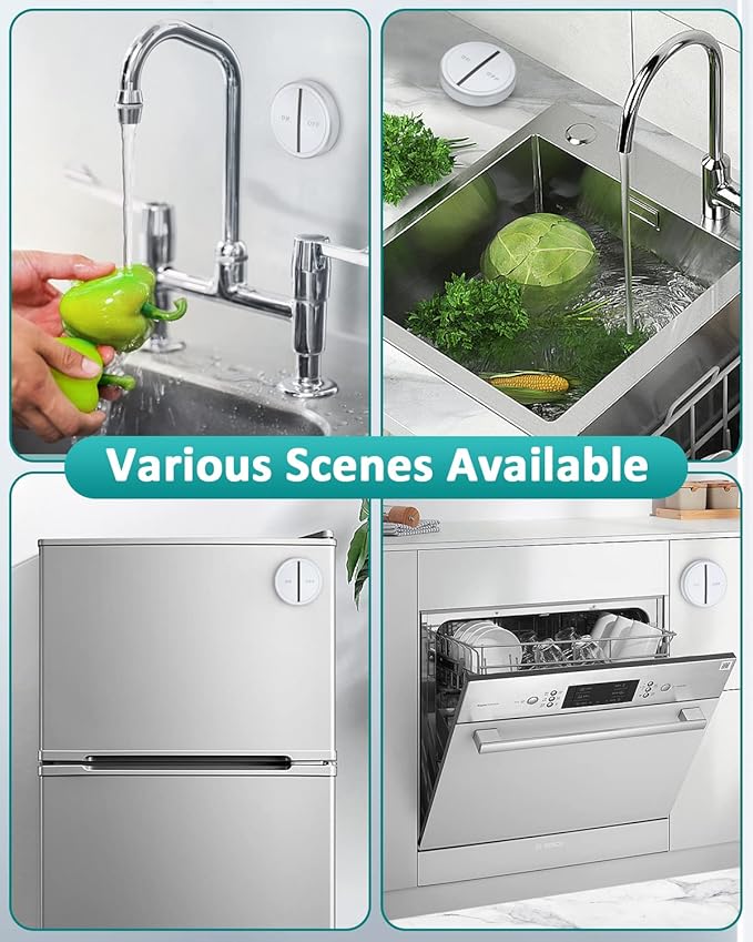 Garbage Disposal Button,Air Switch Garbage Disposal with No Wiring Needed,Garbage Disposal Button with 15A/1500W/4000V Anti-Surge for 500ft RF Range Magnetic Base Smart Plugs