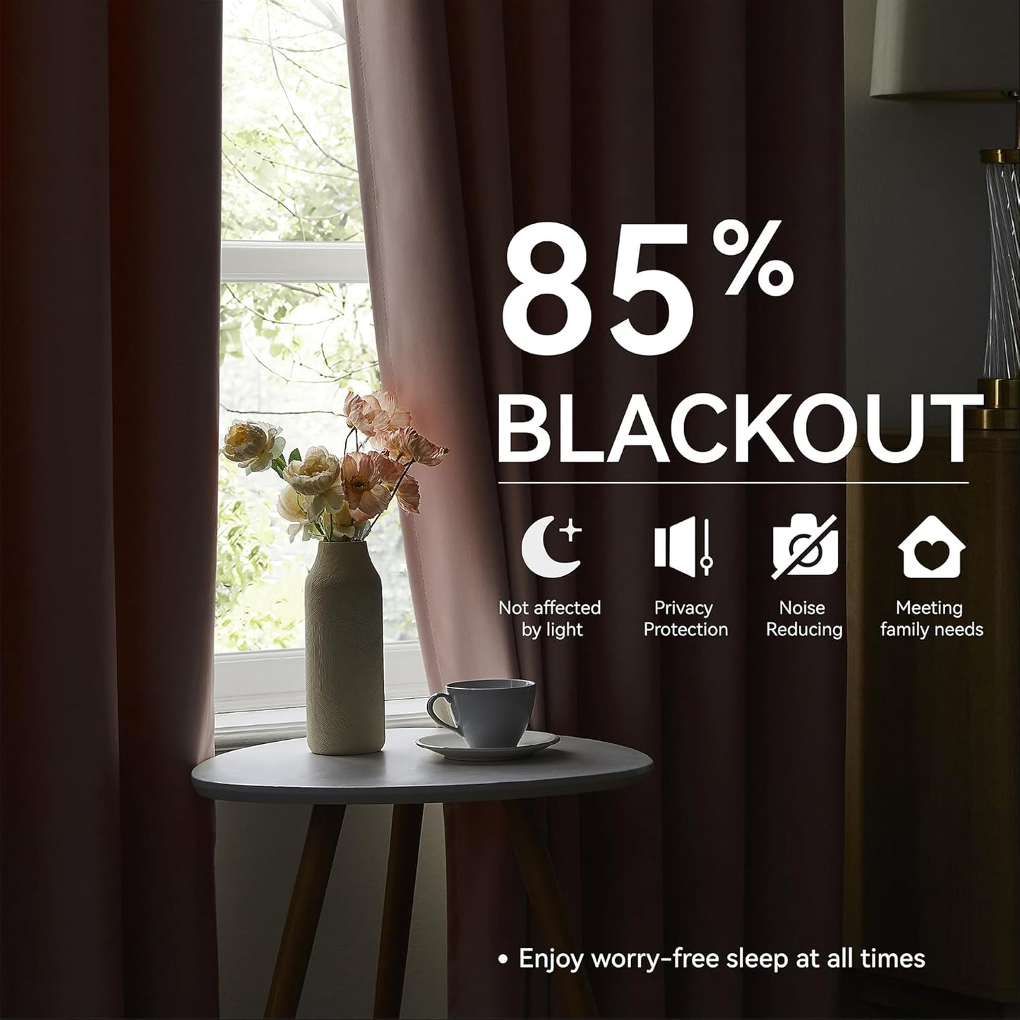 KangBang Pink Pinch Pleated Curtains for Sliding Glass Door 102 Inches Long, Extra Wide Light Blocking Elegant Modern Window Treatments for Kids Playroom with Hooks 2 Panels, W60xL102, Baby Pink