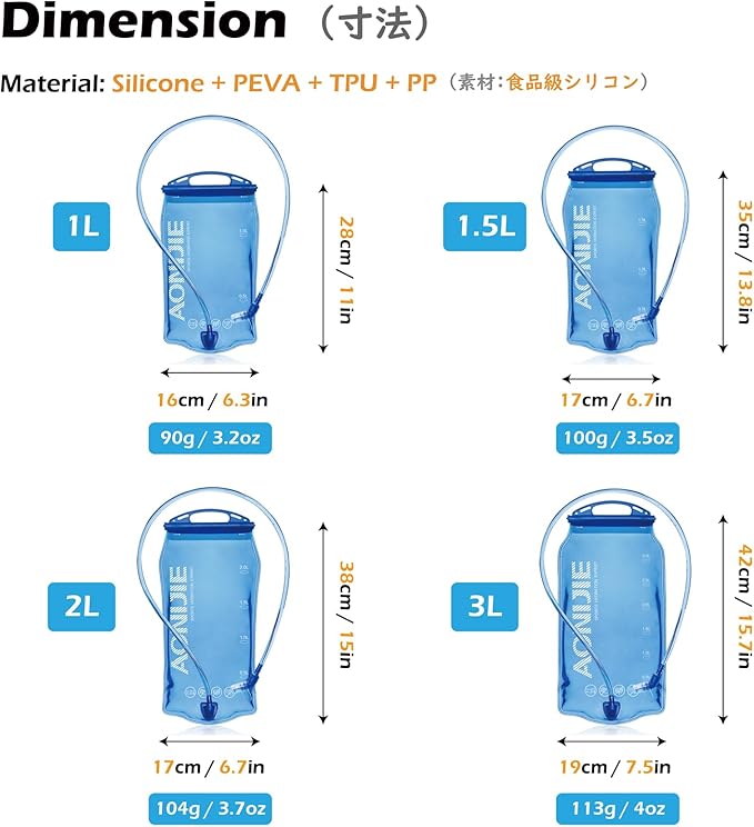 TRIWONDER Soft Flask Collapsible Water Bottles Hydration Bladder BPA-Free Foldable Water Flask for Hydration Pack - Ideal for Hiking Running Cycling Climbing Travel