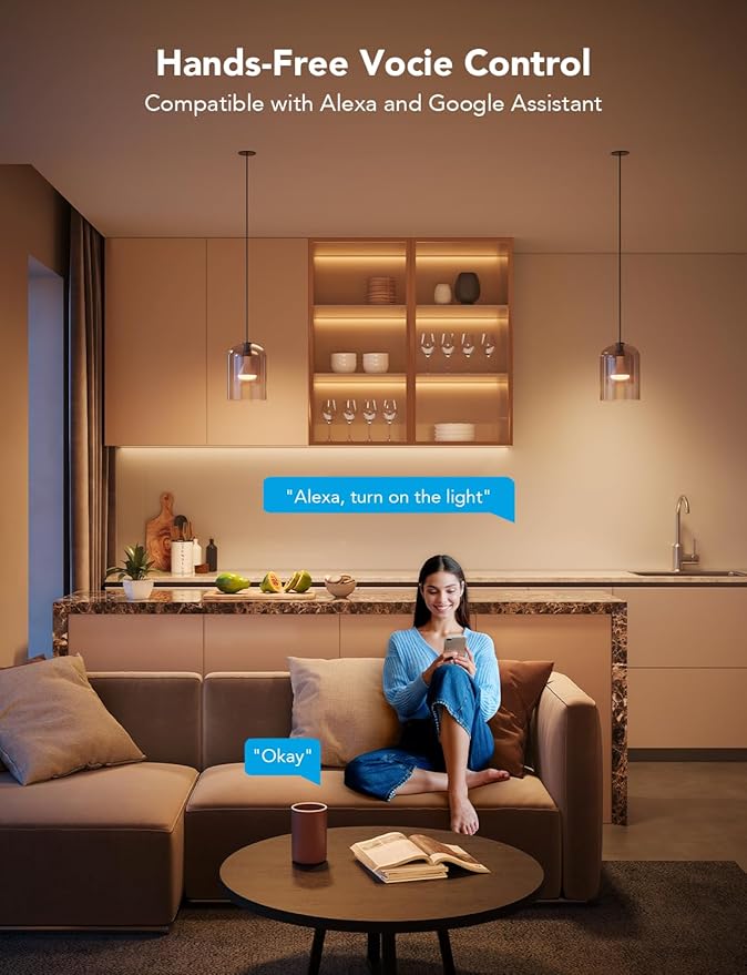 Govee Smart Light Bulbs, 1200 Lumens Dimmable BR30 Bulbs, RGBWW Color Changing Light Bulbs, WiFi & Bluetooth LED Bulbs, 16 Million Colors, Music Sync, Compatible with Alexa, Google Assistant, 6 Pack