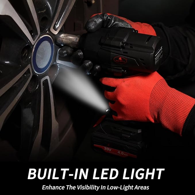 AEROPRO TOOLS Cordless Impact Wrench, 1750N.m (1290Ft-lbs) High Torque 1/2 Brushless Impact Gun, 20V Power Impact Driver, 2x 4.0Ah Battery, Charger, 2 Sockets, Electric Impact Driver for Car Truck RV