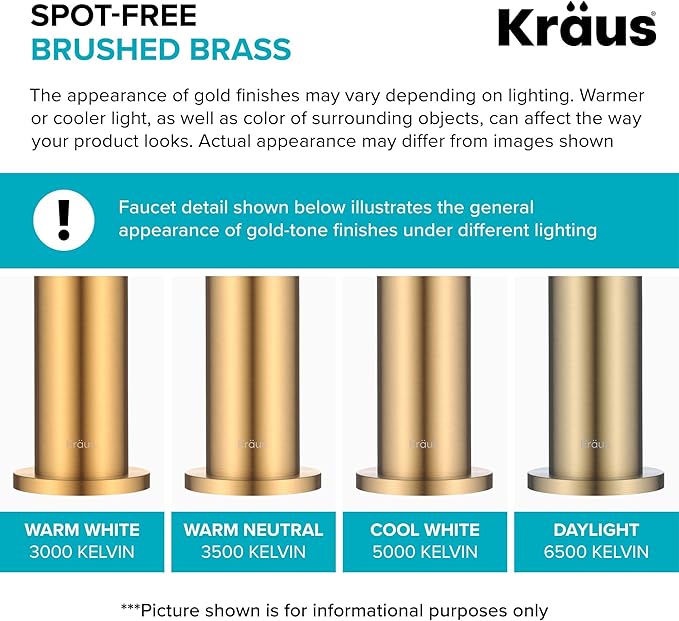 KRAUS Torak Pull Down Kitchen Faucet in Spot-Free Brushed Brass with 2 Function Sprayer, Pre-Attached Water Lines, and Mounting Hardware, KPF-2840SFBB