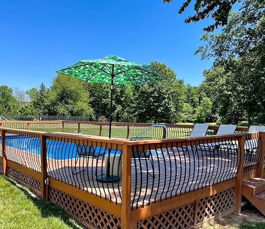 Myard 32-1/4 Inches Heavy Duty Iron Deck Balusters Furniture with Screws for Facemount Railing Fencing, Arc Arch Style (25-Pack, Hammered Bronze)