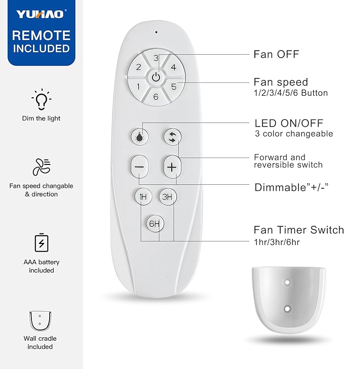 NicBex Ceiling Fan 72 Inch Indoor Modern Ceiling Fans with Integrated LED Light and Remote Control Ceiling Fan with 8 ABS Blades for Living Room, Bedroom, Silver