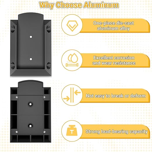 20 PCS Aluminium Deck Railing Brackets Connectors for 2x4 Inch (Actual Size 1.5”x3.5”) Wood Post to Handrail Connection with 120 PCS Screws for Wooden Fence Stair Railings, Rust-Free