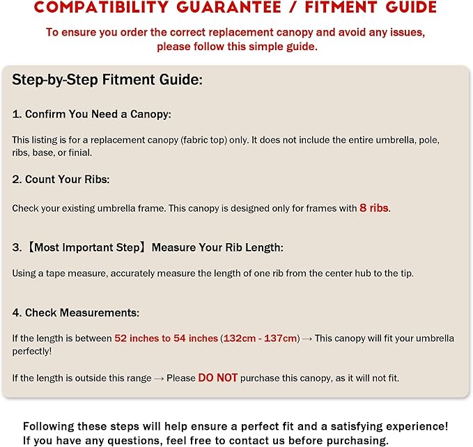 Blissun 9ft Patio Umbrella Replacement Canopy, Market Umbrella Top, Outdoor Table Umbrella Canopy for 8 Ribs, Canopy Only