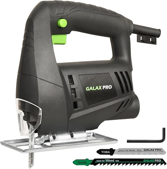 GALAX PRO 3.3Amp Jig Saw, 3000 RPM No Load Speed Jigsaw with Lock-on Button, Cutting Angle 45 Degree, 2pcs Cutting Blades