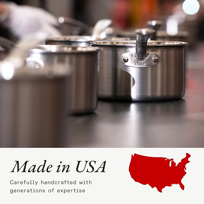 Made In Cookware - ProCoat 8" Non Stick Frying Pan (Harbour Blue) - 5 Ply Stainless Clad Nonstick - Professional Cookware - Crafted in USA - Induction Compatible