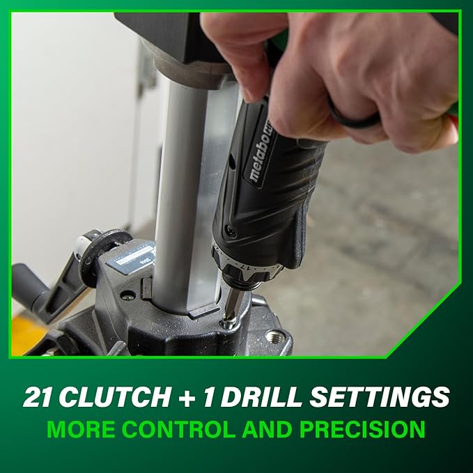 Metabo HPT 3.6V Lithium Ion Cordless Screwdriver Kit, Compact and Lightweight Power Screwdriver with 2 x 1.5Ah Batteries and Quick Charger, 21 + 1 Clutch Settings and Built-In LED Light, DB3DL2