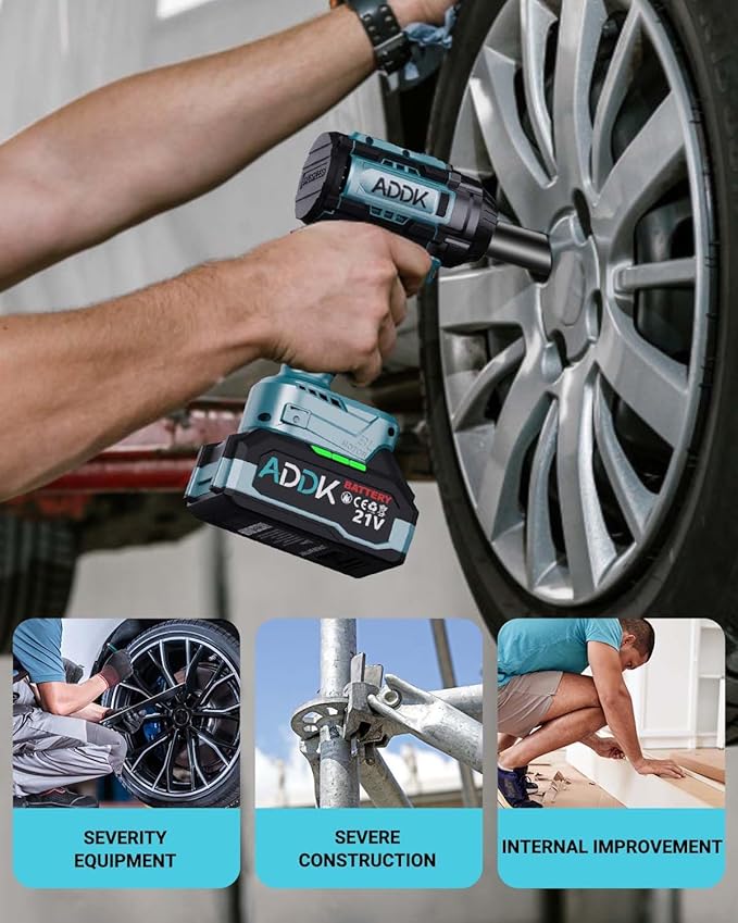 21V Cordless Impact Wrench Kit, 750Ft-lbs (1000N.m) 1/2" Brushless Impact Gun with 6 Mode Speed, Electric 2600RPM High Torque Power Impact Driver for Car Truck Mower (1000Nm)