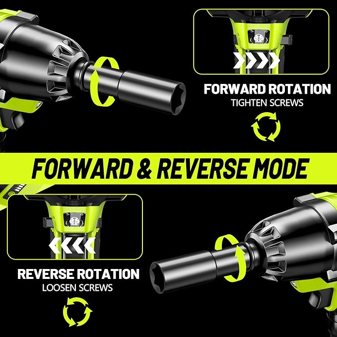Cordless Impact Wrench 1/2 Inch, 480Ft-lbs (650N.m) Brushless High Power Impact Wrench Tool with 4000mAh Battery, 2500RPM High Torque Impact Gun, 7 Sockets for Home Car/Truck RV/Mower -2025 Upgraded