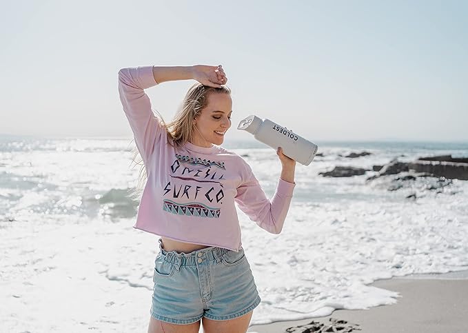 Coldest Sports Water Bottle with Straw Lid Vacuum Insulated Stainless Steel Metal Thermos Bottles Reusable Leak Proof Flask for Sports Gym (Hyperspace, 40 oz)