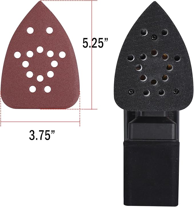 Cordless Detail Sander Compatible with DeWalt 20V Max Battery (Tool Only), 12,000 OPM, 10Pcs Sandpapers, Dust Bag for Woodworking, Tight Spaces Sanding, Polishing, Removing Paint (No Battery)