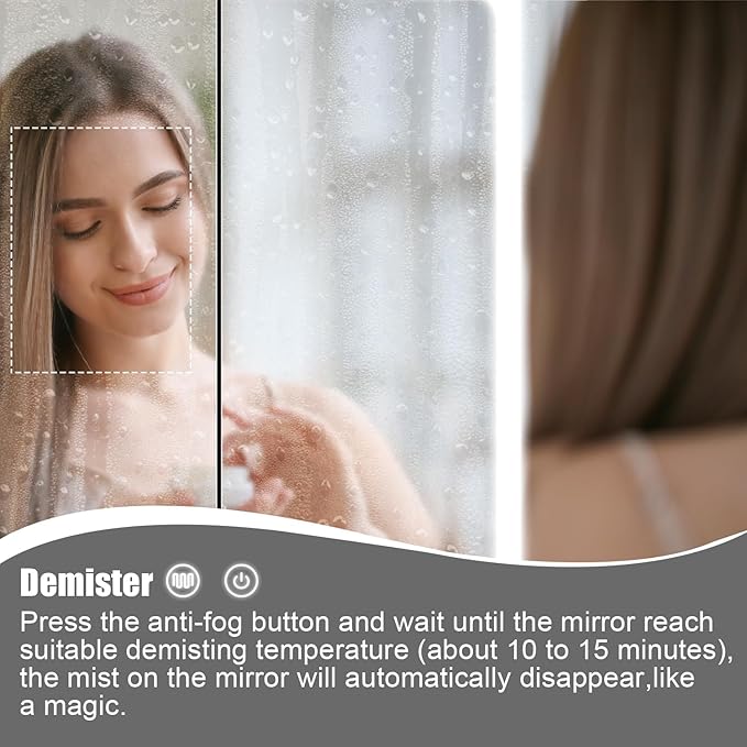 Stainless Steel LED Medicine Cabinet,Bathroom Mirror Cabinet with Light,3 Color,Dimmable,Equipped with Defogger,USB Shavor Socket,Internal Light,36×32 Inch