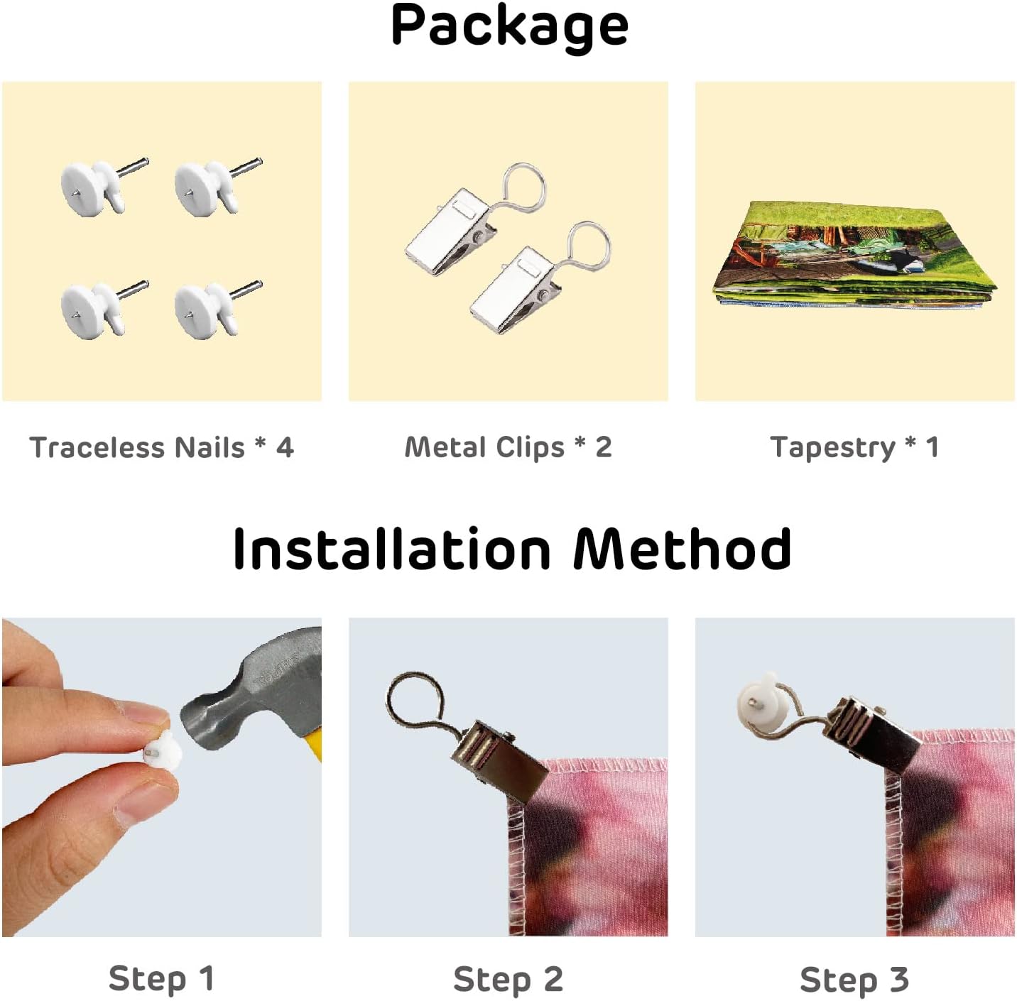 Loccor 9x6ft Tie Dye Tapestry Red Yellow Orange Blue Swirl Vortex Psychedelic Abstract Tapestry Bedroom Living Room College Hippie Bohemian Wall Hanging （Pattern Painted on Polyester Fabric）