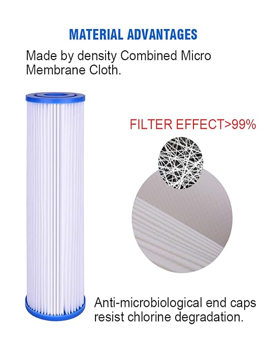 CFS Compatible with AO Smith 2.5"x10" Sediment Water Filter Replacement Cartridge - 2 Pack - for Whole House Filtration Systems - AO-WH-PRE-RPP2 (6)