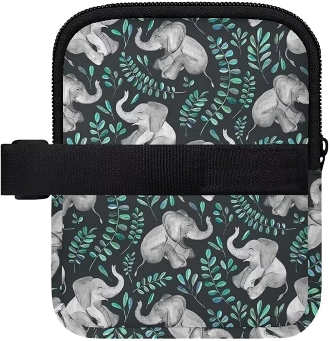 Elephant Water Bottle Pouch Leaf Stanley Cup Pouches for 40oz Tumbler IceFlow Storage Pocket Stanley Phone Holder Gym Tumbler Accessories for Women Men