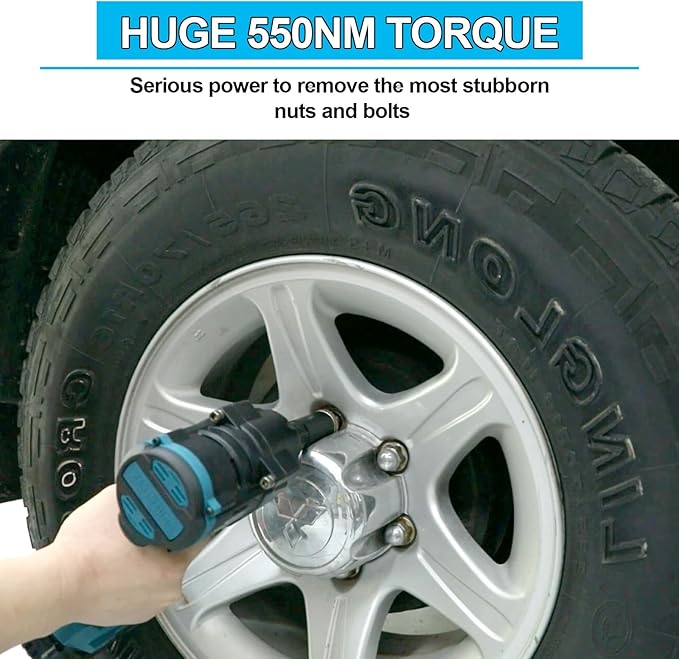 1/2 Inch Cordless Impact Wrench Compatible with Makita 18V Battery-550N.m(406Ft-lbs) Brushless High Torque Impact Gun,3200RPM Driver for Car Tires Truck