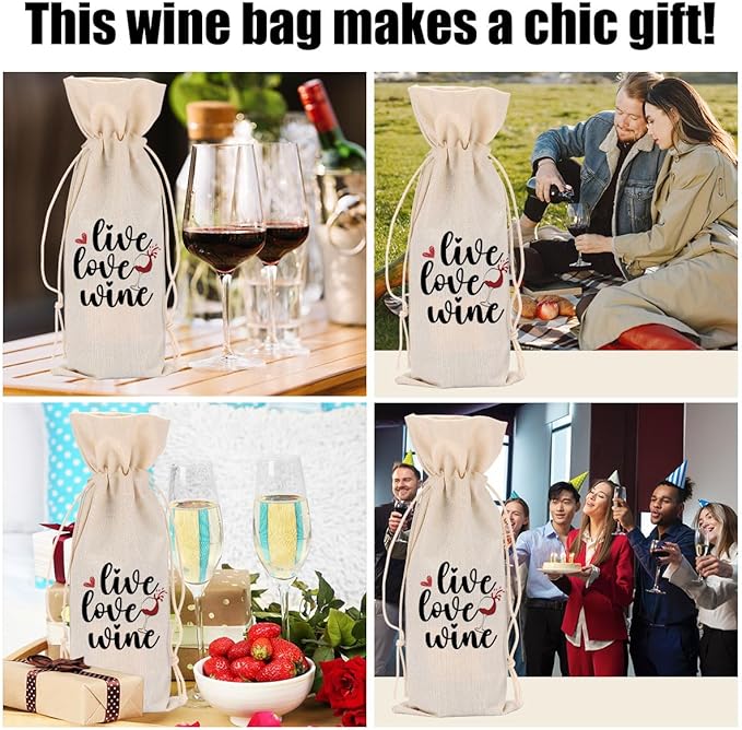 Funny Wine Quotes Wine Bag Wine Tasting Party Supplies for Wine Lovers Women Men Bride Groom Friend Her Christmas Birthday Wedding Bachelorrette Party Wine Bags