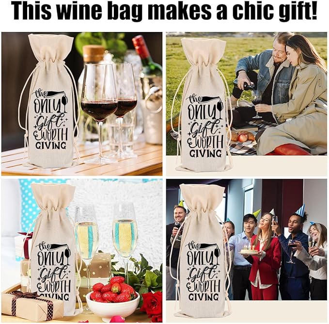 Funny Wine Quotes Wine Bag Wine Tasting Party Supplies for Wine Lovers Women Men Coworker Groom Friend Christmas Birthday Wedding Bachelorrette Party Wine Bags