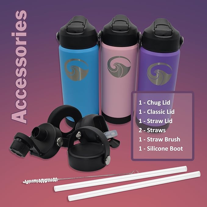 Insulated Stainless Steel Water Bottle (Anemone (ʻŌkala), 18 oz)