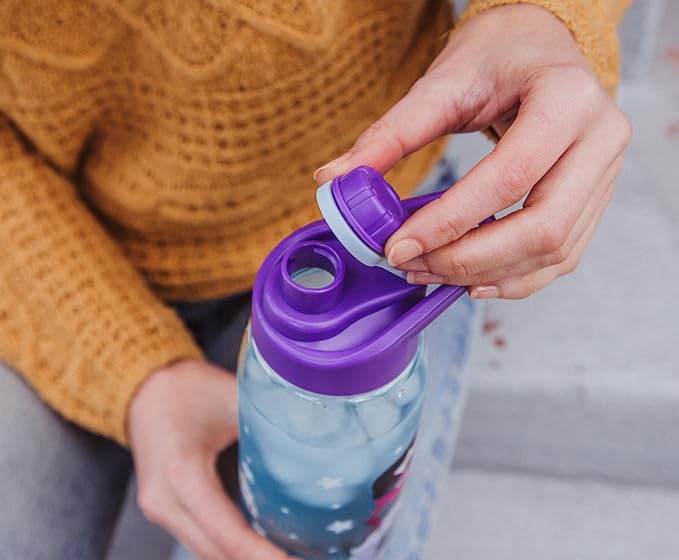 Steven Universe Characters Water Bottle With Screw-Top Handle Lid | BPA-Free Plastic Sports Jug | Holds 28 Ounces