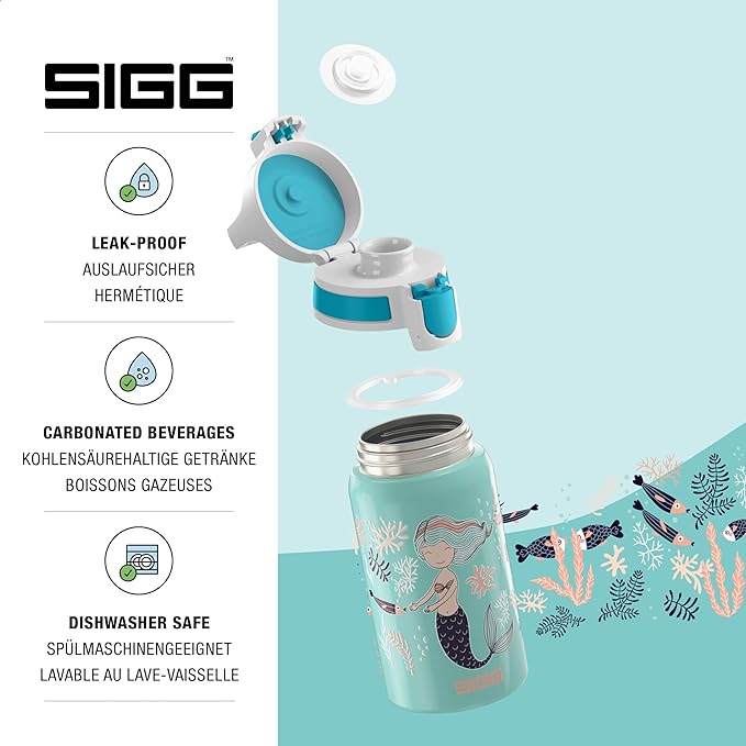SIGG - Stainless Steel Kids Bottle - Shield One - Suitable For Carbonated Beverages - 17 Oz