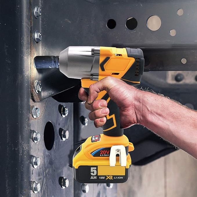 FSYAO 500 ft-lbs maximum torque, 20V 1/2 inch cordless impact wrench-brushless, 4-speed adjustment, automatic start and stop.(Host only/Without battery).