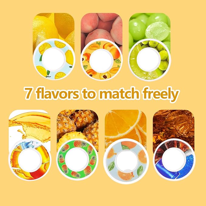 Flavor Pods for Water Bottle,7pcs Flavor Pods Fruity Scent for Sports Water Bottle,0 Sugar, 0 Calorie For Fitness Outdoor School, JFIS02