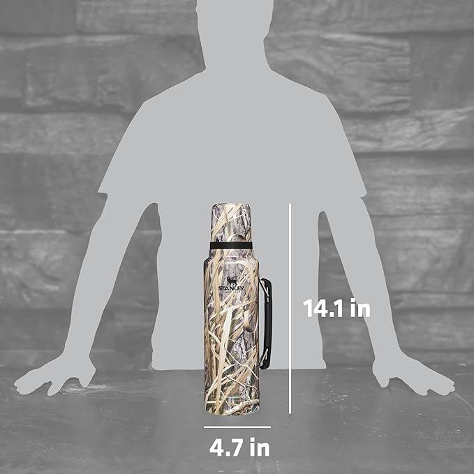 Stanley Classic Vacuum Insulated Wide Mouth Bottle -BPA-Free 18/8 Stainless Steel Thermos for Cold & Hot Beverages