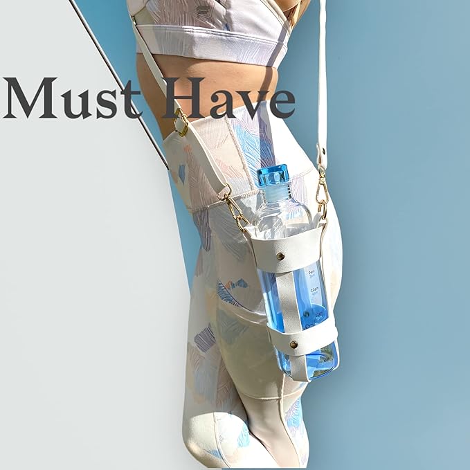 Glass Water Bottle 16 oz, 100% borosilicate, Pink, Clear & Blue Motivational Measurements w/Time, BPA-Free, Eco-friendly, for Gym, Sports, Travel, Fitness, or Work. (Clear Blue 500ml)