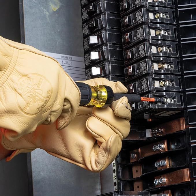 Klein Tools 32313HD 13-in-1 Multi-bit Ratcheting Screwdriver, Double-Ended Impact Bit Set, 12 Impact Driver Bits and 1/4-Inch Nut Driver